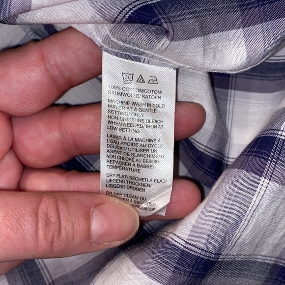 Black Brown 1826 Men's Black Grey White Plaid Button Up Short Sleeved Shirt - Picture 6 of 7